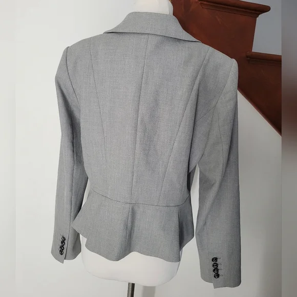 White House Black Market Gray Blazer Women's Size 14 - Picture 5 of 5